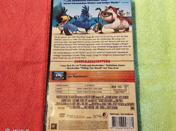  RIO DVD "Von den ICE AGE Machern" Angry Birds Kinderfilm