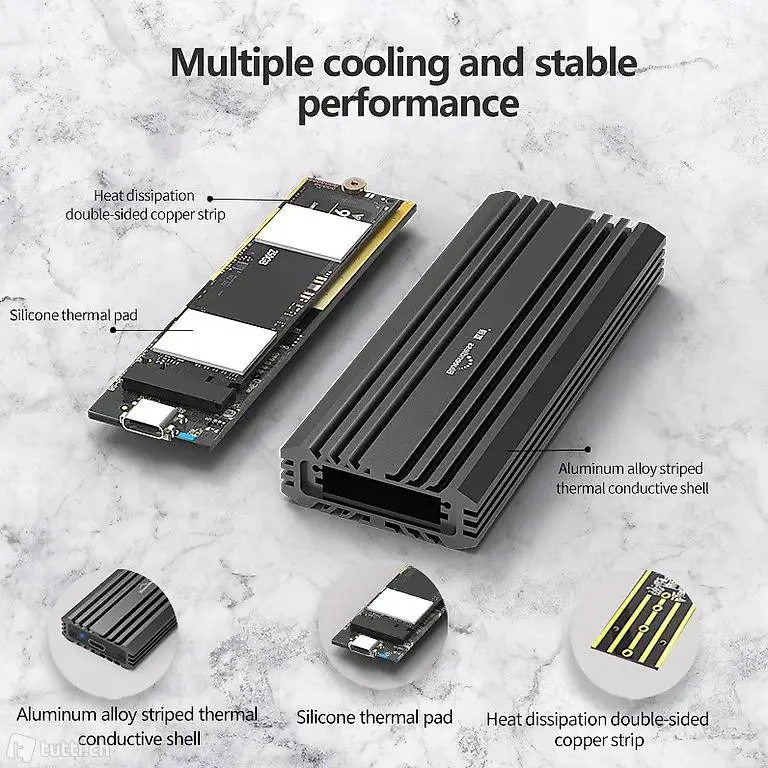  M2 SSD Fall USB 3,1 10Gbps High Speed Aluminium Shell NVME S