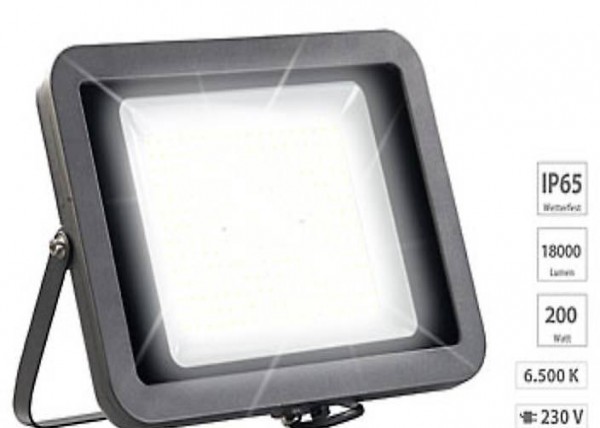  Wetterfester LED-Fluter, 200 W, 18.000 lm, IP65, 6.500K tage