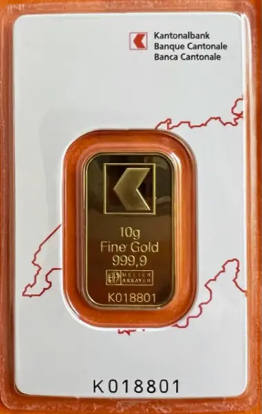 10 gr. Goldbarren - Fine Gold 999.9 - Zertifiziert
