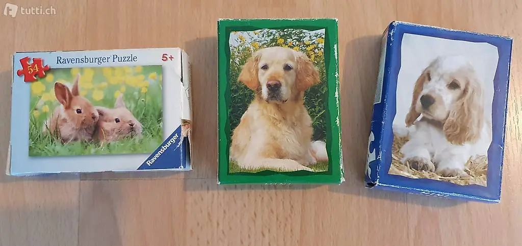 Mini Puzzle Hund, Hase, 54 Teile Ravensburger/Master-line
