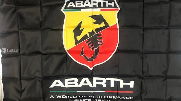 Abarth Fahne 150 x 90 cm Italien SCHWARZ 500 595C