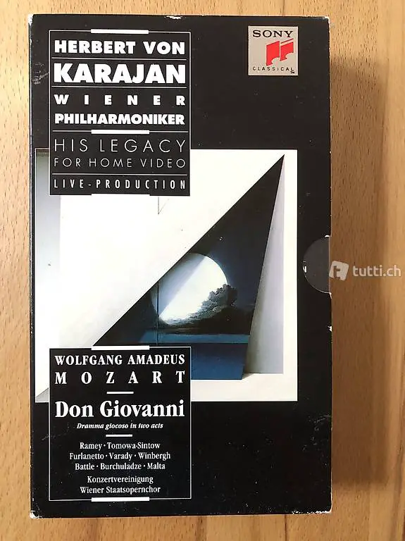 VHS Mozart Don Giovanni Karajan Live